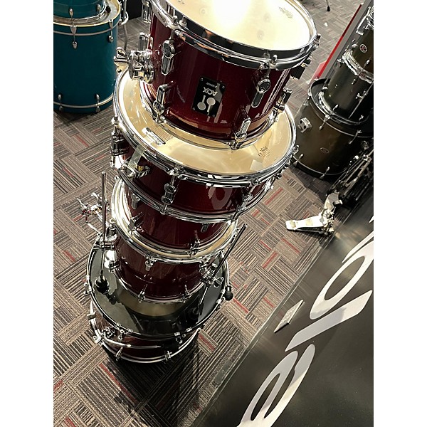 Used Sonare Used Sonare 5 piece AQX STAGE RED GLITTER Drum Kit