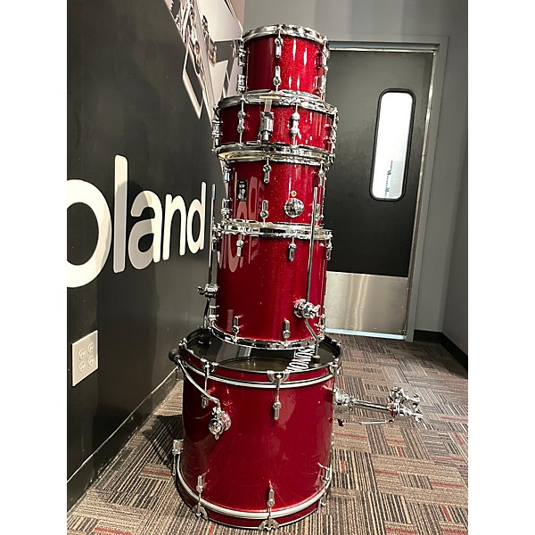 Used Sonare Used Sonare 5 piece AQX STAGE RED GLITTER Drum Kit