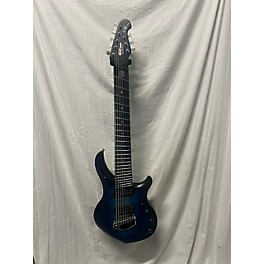 Used Ernie Ball Music Man Used Ernie Ball Music Man Majesty 8 Blue Silk Solid Body Electric Guitar