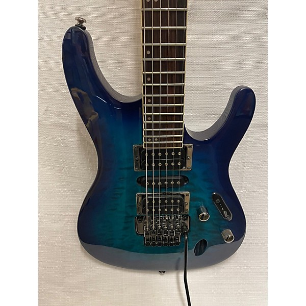 Used Ibanez Used Ibanez S670QM S SERIES OCEAN BLUE BURST PRETTY LAKE Solid Body Electric Guitar