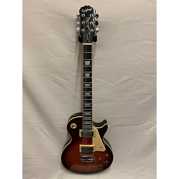 Used Epiphone Used 2003 Epiphone Les Paul Standard Desert Burst Quilt Top Made In Korea Solid Body Electric Guitar