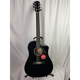 Used Fender CD-60SCE Black Acoustic Electric Guitar