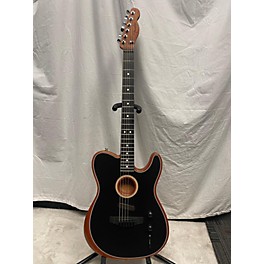 Used Fender Used 2019 Fender American Acoustasonic Telecaster Polyester Satin Black Acoustic Electric Guitar