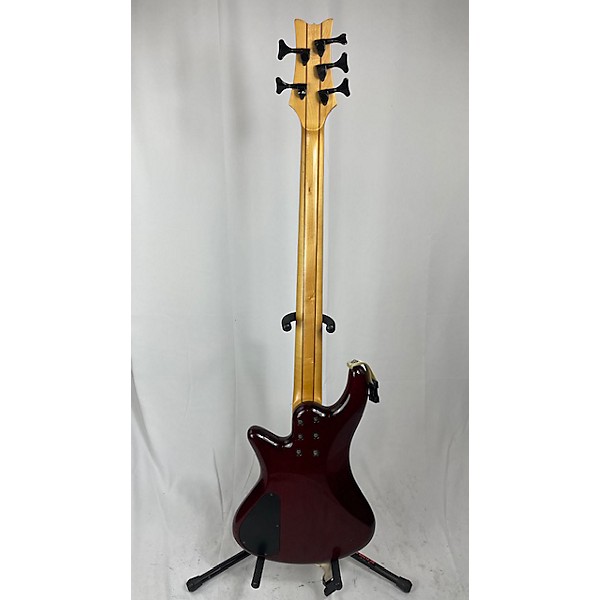 Used Used Schecter Guitar Research Stiletto Custom 5 String Ruby Electric Bass Guitar