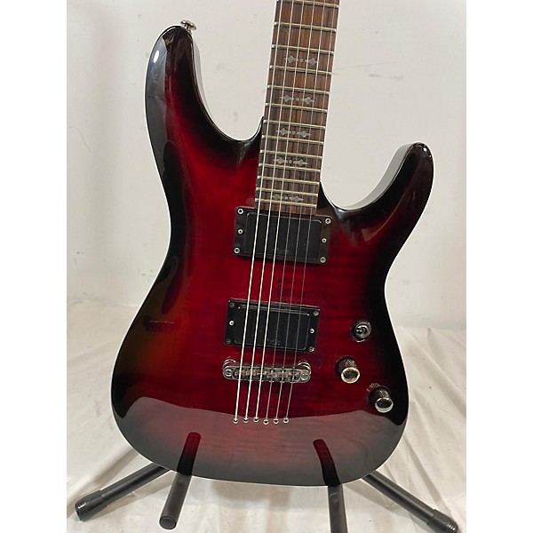 Used Schecter Guitar Research Used Schecter Guitar Research Demon 6 Trans Red Solid Body Electric Guitar