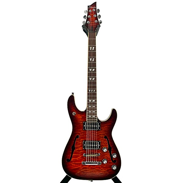 Used Schecter Guitar Research Used Schecter Guitar Research C-1 EA Electric With Piezo 2 Color Sunburst Hollow Body Electr...