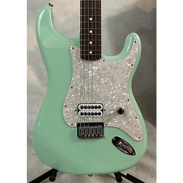 Used Fender Tom Delonge Signature Stratocaster Surf Green Solid Body Electric Guitar