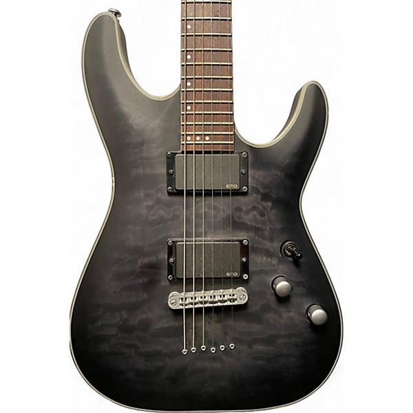Used Schecter Guitar Research C1 Platinum Black Solid Body Electric Guitar