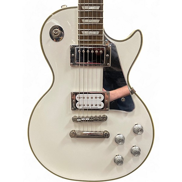 Used Epiphone Used Epiphone Tommy Thayer Les Paul Standard WHITE SPARKLE Solid Body Electric Guitar