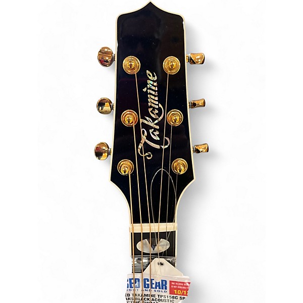 Used Takamine tps158c sbl Trans Black Acoustic Electric Guitar