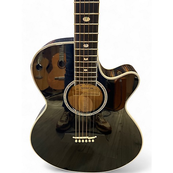Used Takamine tps158c sbl Trans Black Acoustic Electric Guitar