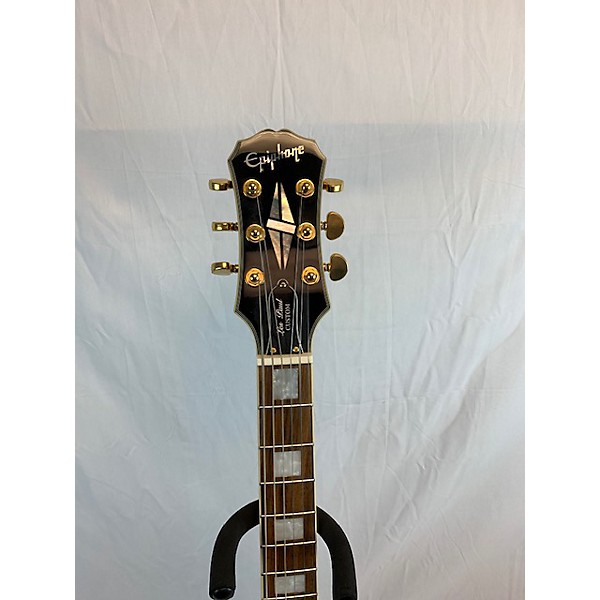 Used Epiphone Used Epiphone Les Paul Custom Black Solid Body Electric Guitar