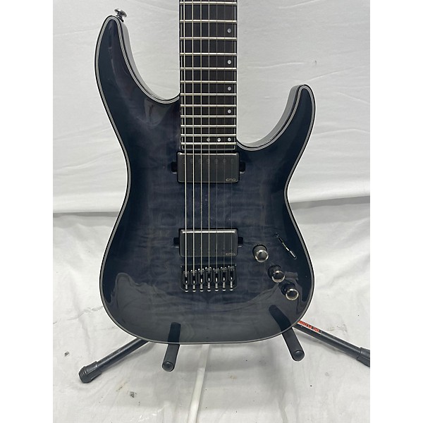 Used Schecter Guitar Research Used Schecter Guitar Research Hellraiser C1 Hybrid 7-string Trans Black Solid Body Electric ...