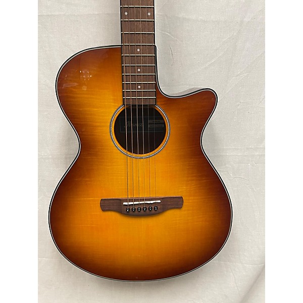 Used Ibanez Used Ibanez AEG70 Orange Acoustic Electric Guitar