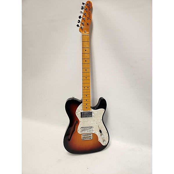 Used Fender Used Fender 1972 American Vintage Telecaster Thinline 3 Color Sunburst Solid Body Electric Guitar