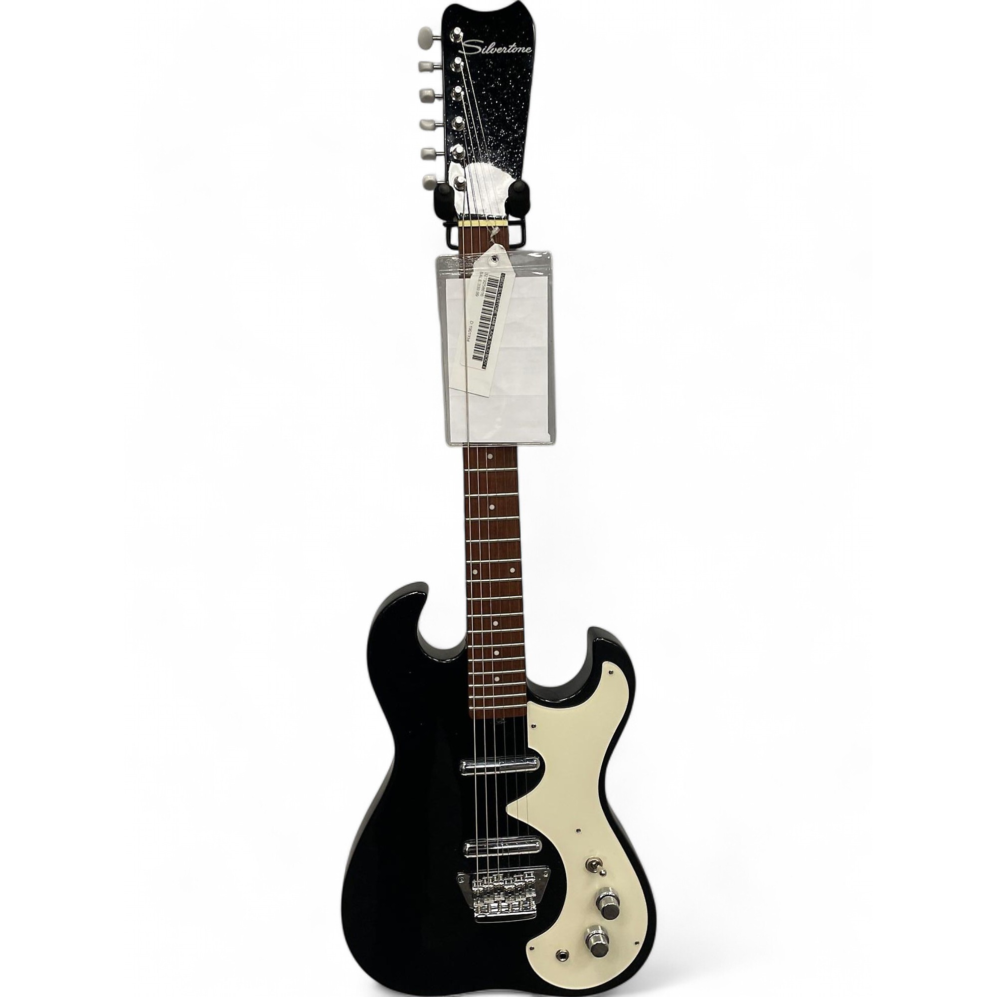 Vintage 1960s Silvertone Stratotone 1420 Black Hollow Body