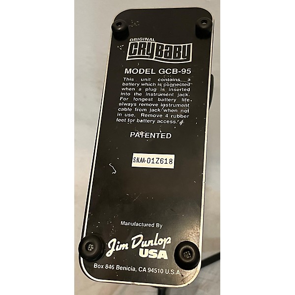 Used Dunlop GCB95 Original Crybaby Wah Effect Pedal