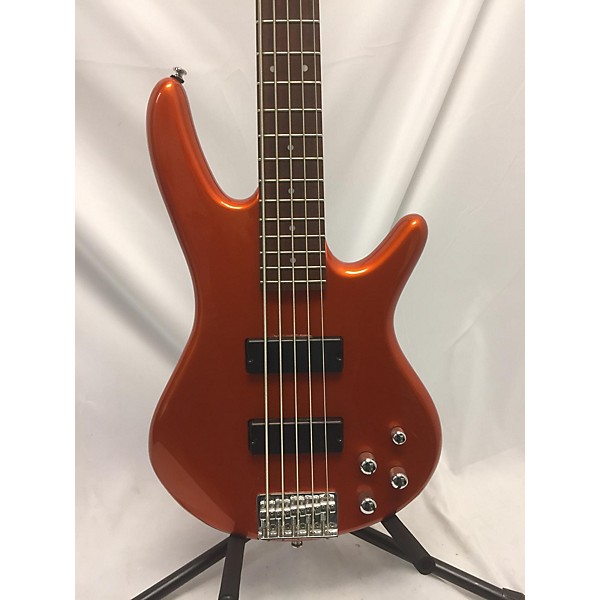 Used Used Ibanez GSR205 5 String Metallic Orange Electric Bass Guitar