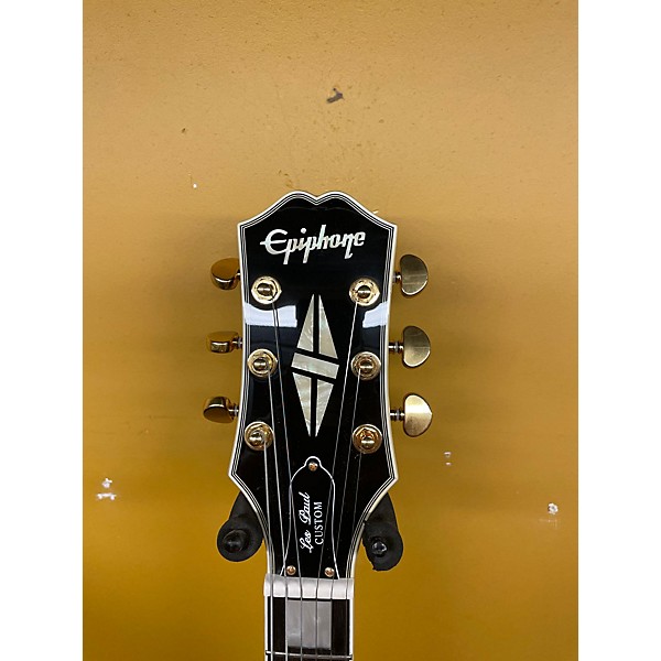 Used Epiphone Used Epiphone Les Paul Custom Ebony Solid Body Electric Guitar