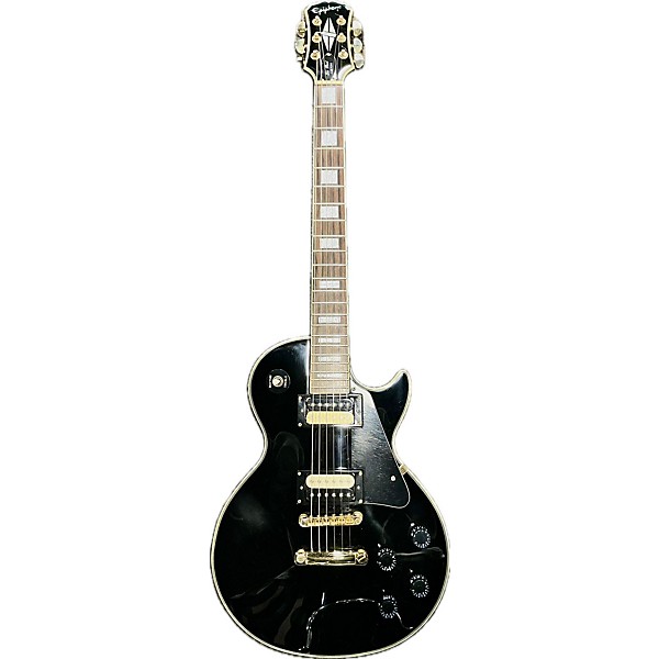 Used Epiphone Used Epiphone Les Paul Custom Black Solid Body Electric Guitar