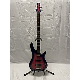 Used Ibanez SR400EQM Trans Purple Electric Bass Guitar