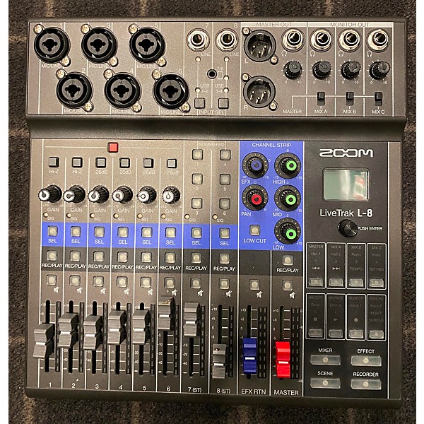 Used Zoom LiveTrak L-8 Powered Mixer