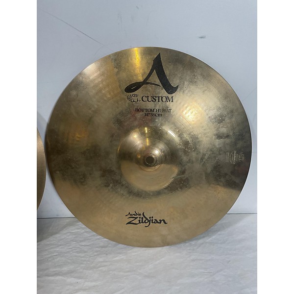 Used Zildjian Used Zildjian 14in A Custom Hi Hat Pair Cymbal