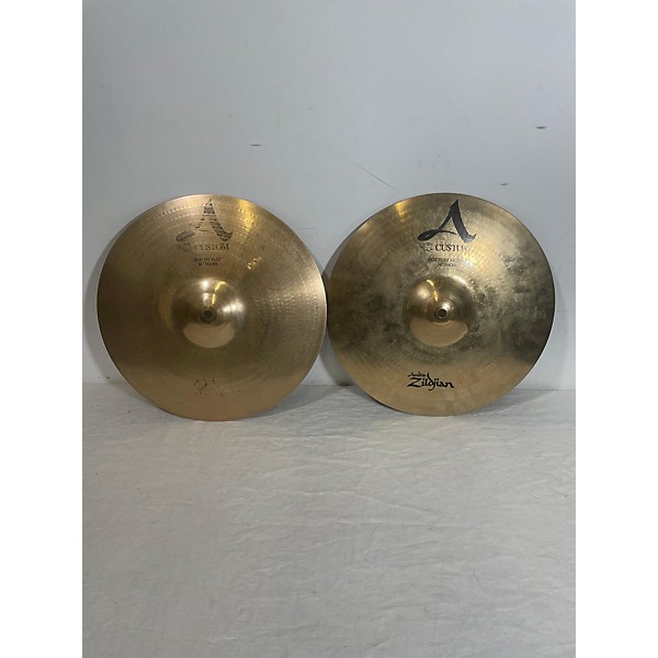 Used Zildjian Used Zildjian 14in A Custom Hi Hat Pair Cymbal