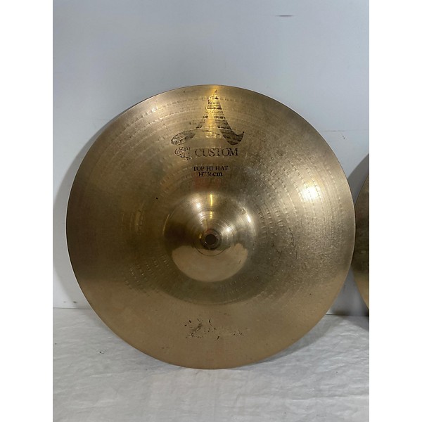 Used Zildjian Used Zildjian 14in A Custom Hi Hat Pair Cymbal