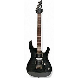 Used Ibanez Used Ibanez S671QM Trans Black Solid Body Electric Guitar