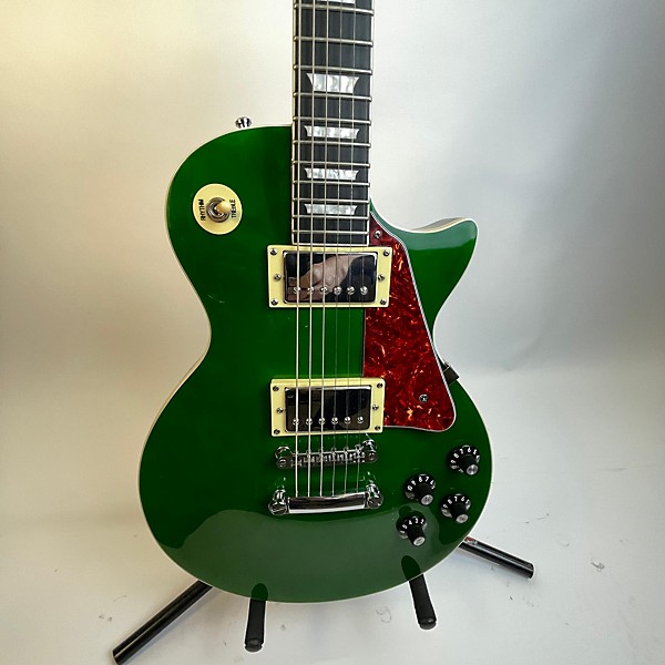 Used Lyx Pro Used LYX PRO LP Style HH Green Solid Body Electric Guitar