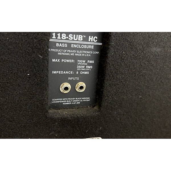 Used Peavey 118-sub HC Unpowered Subwoofer