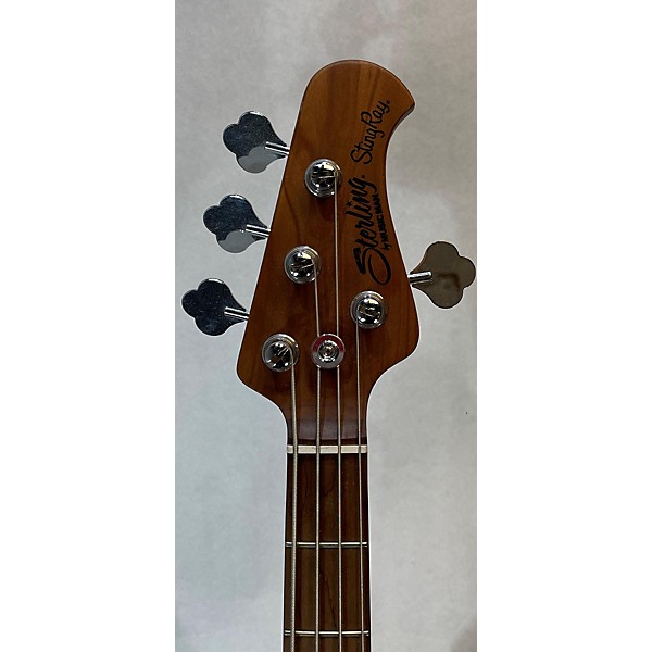 Used Sterling by Music Man Used Sterling By Music Man Ray34 Firemist Silver Electric Bass Guitar