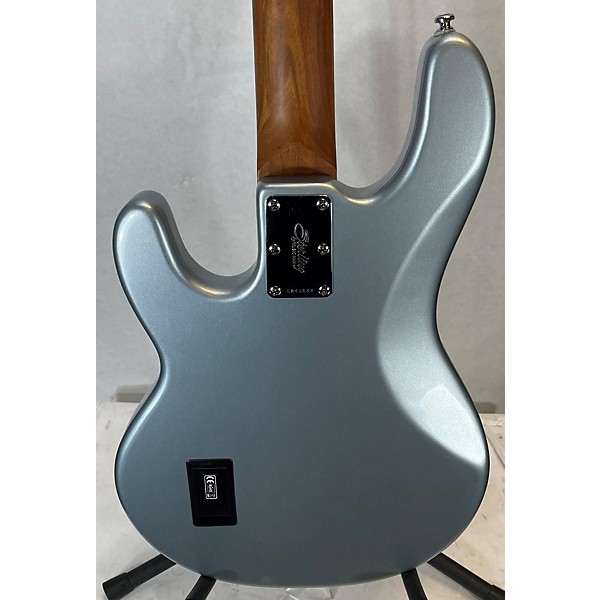 Used Sterling by Music Man Used Sterling By Music Man Ray34 Firemist Silver Electric Bass Guitar