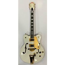 Used Gretsch Guitars Used Gretsch Guitars G5422T Electromatic Sparkle White Hollow Body Electric Guitar