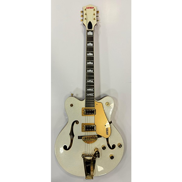 Used Gretsch Guitars Used Gretsch Guitars G5422T Electromatic Sparkle White Hollow Body Electric Guitar