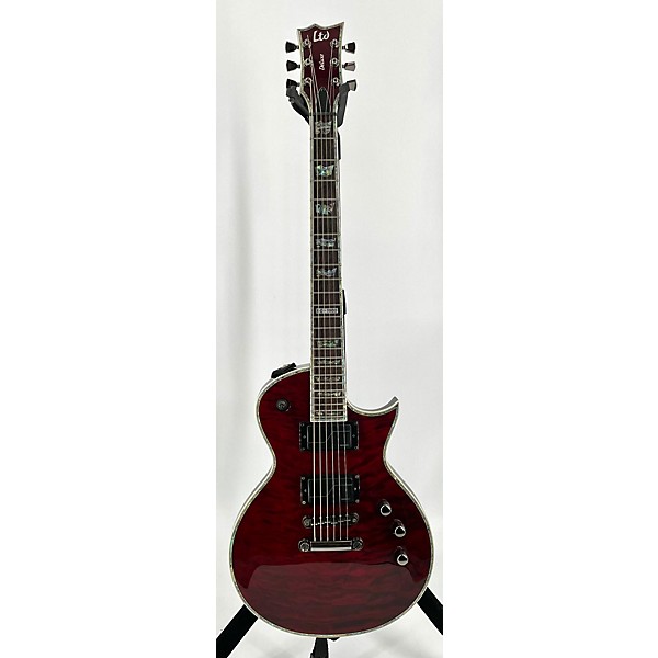 Used ESP Used ESP LTD EC1000 Deluxe Black Cherry Solid Body Electric Guitar