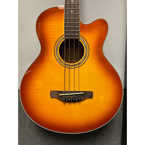 Used Ibanez AEB20E Acoustic Bass Guitar Sunburst Guitar Center
