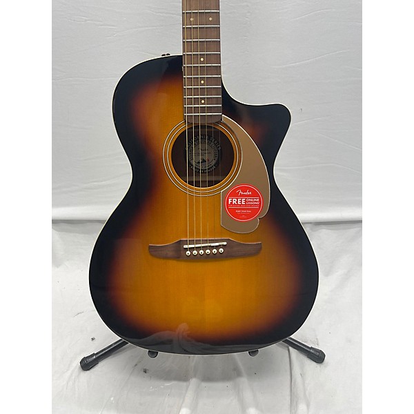 Used Fender Used Fender Newporter Player 2 Color Sunburst Acoustic Electric Guitar