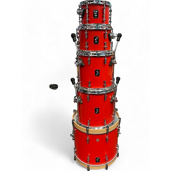 Used Sonor 5 Piece sq1 5 piece Hot Rod Red Drum Kit