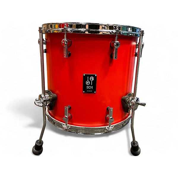 Used Sonor 5 Piece sq1 5 piece Hot Rod Red Drum Kit