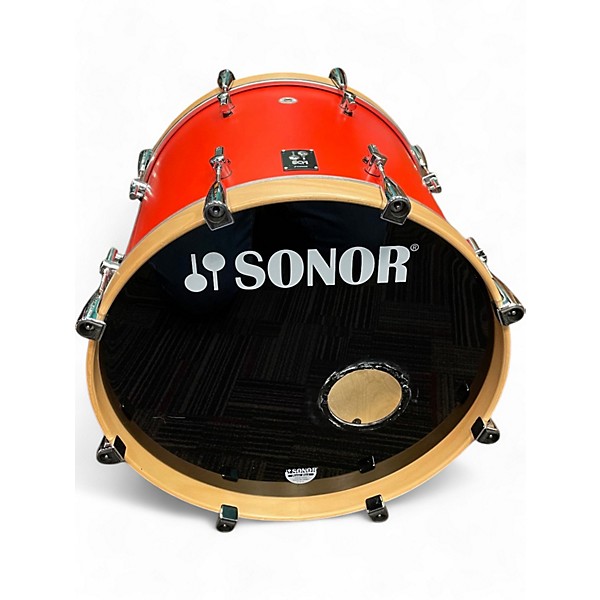 Used Sonor 5 Piece sq1 5 piece Hot Rod Red Drum Kit