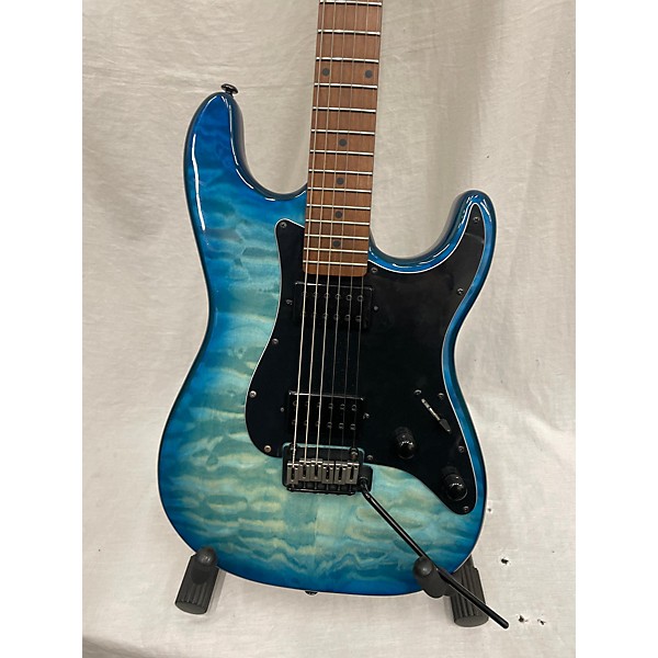 Used Schecter Guitar Research Used Schecter Guitar Research Traditional Pro Transparent Blue Solid Body Electric Guitar