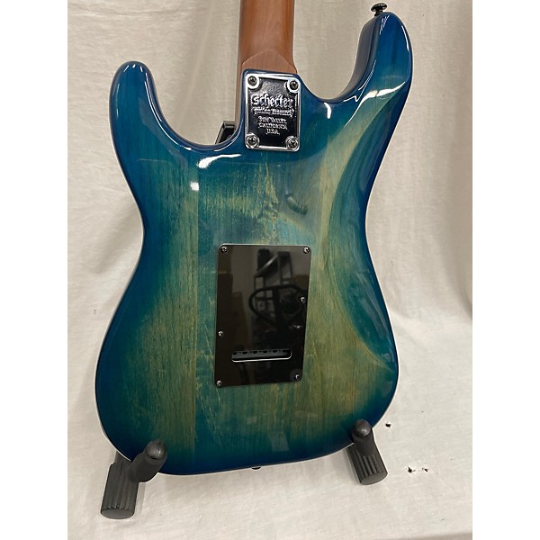 Used Schecter Guitar Research Used Schecter Guitar Research Traditional Pro Transparent Blue Solid Body Electric Guitar