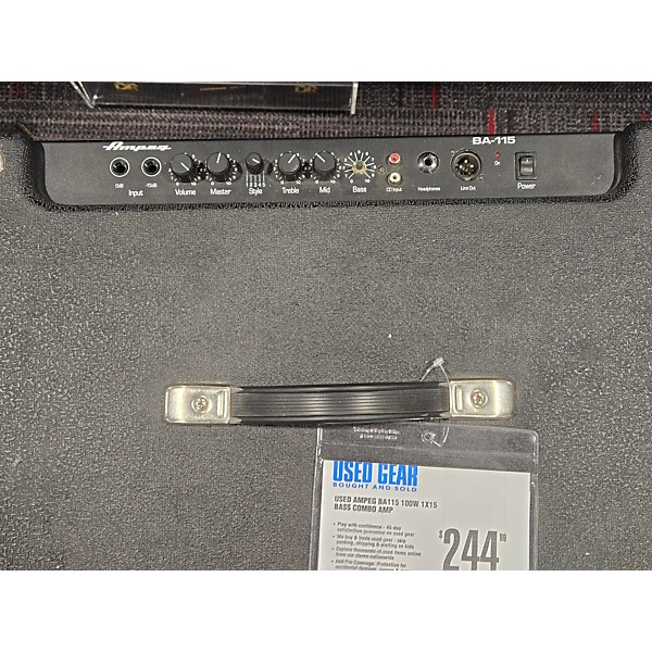 Used Ampeg BA115 100W 1x15 Bass Combo Amp