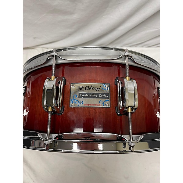 Used Odery Used Odery 14X6.5 Eyedentity Series Snare Drum Trans Crimson Red