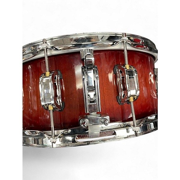Used Odery 14X6.5 eyedentity Series Snare Trans Crimson Red Drum