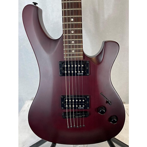 Used Schecter Guitar Research Used Schecter Guitar Research 006 Deluxe Maroon Solid Body Electric Guitar