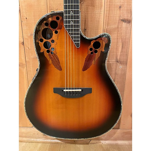 Used Ovation ELITE CUSTOM SHOP 2 Color Sunburst Acoustic Electric Guitar