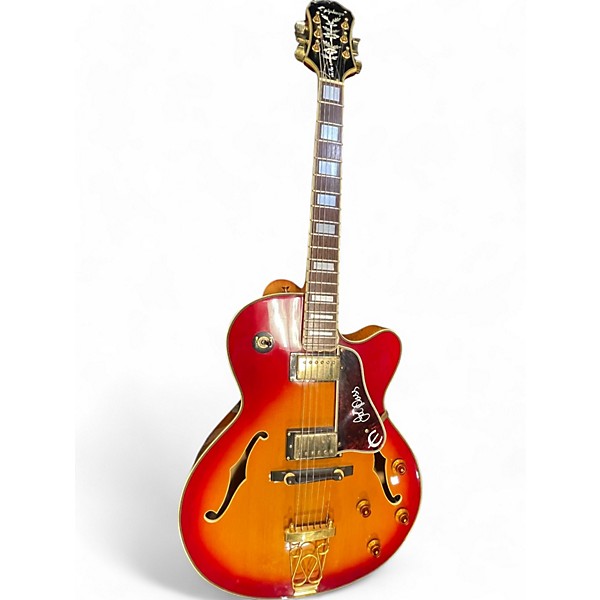 Used Epiphone Used Epiphone Emperor II Joe Pass Signature Cherry Sunburst Hollow Body Electric Guitar